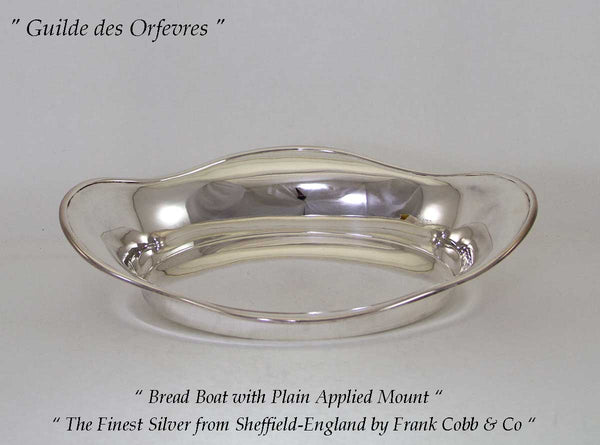 Silver Bread Boat, Plain Mount