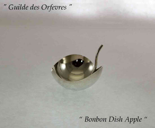 Silver Bonbon Dish Apple