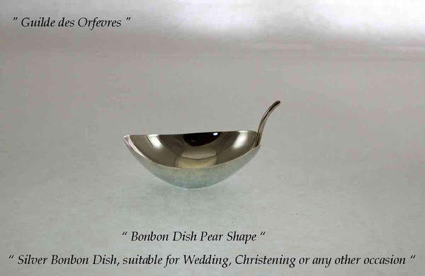 Silver Bonbon Dish Pear