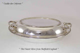 Set of 3 Silver Oval Platter, Entree Dish & Cover, and Gravy Boat