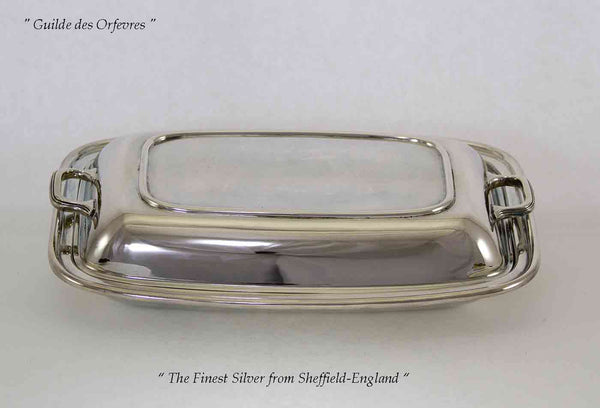 Silver Oblong Entree Dish & Cover, Plain Mount