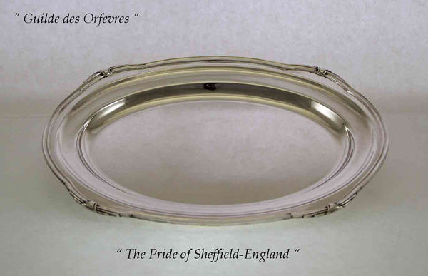 Silver Oval Platter 14 in. with Jubilee, Patented Applied Border