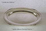 Silver Oval Platter 12 in. with Jubilee, Patented Applied Border