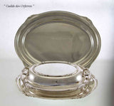 Silver Oval Platter 12 in. with Jubilee, Patented Applied Border