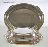 Silver Oval Platter 12 in. with Jubilee, Patented Applied Border