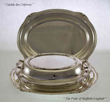 Silver Oval Platter 12 in. with Jubilee, Patented Applied Border