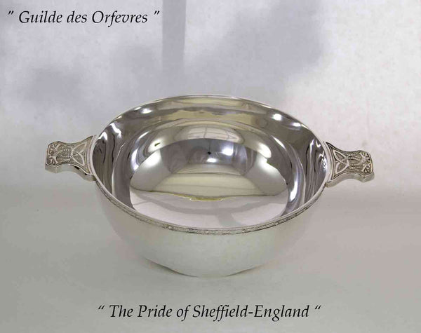 Silver Quaich Bowl with Celtic Applied Border