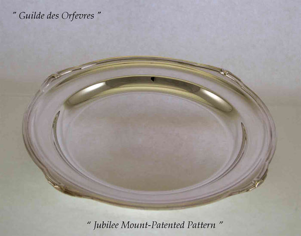 Set-3 Silver Round Platters 14, 16 & 18 in. with Jubilee, Patented Applied Border