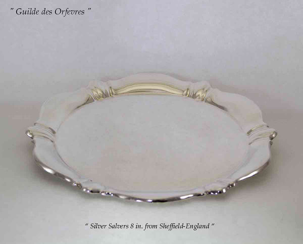 Silver Round Shaped Salver 8 in.