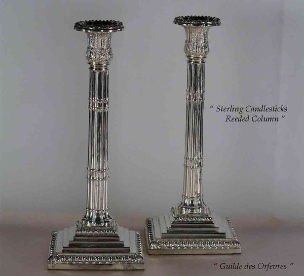 Sterling Candlesticks A Replica of a XIX Century