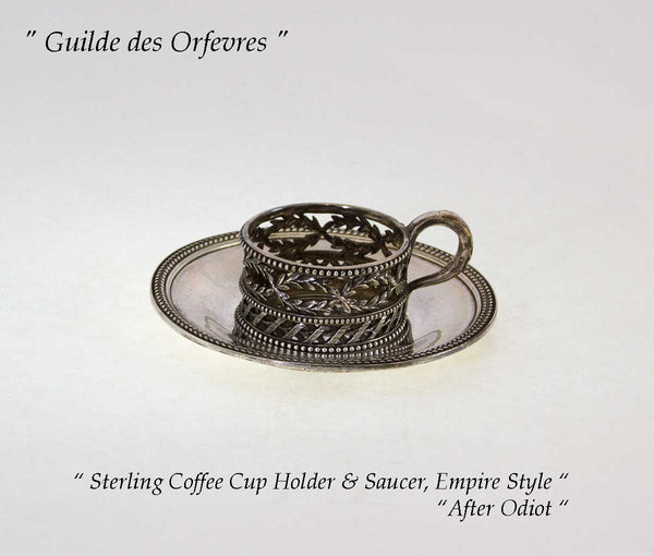 Sterling Coffee Cup Holder, After An Antique 19th C by ODIOT