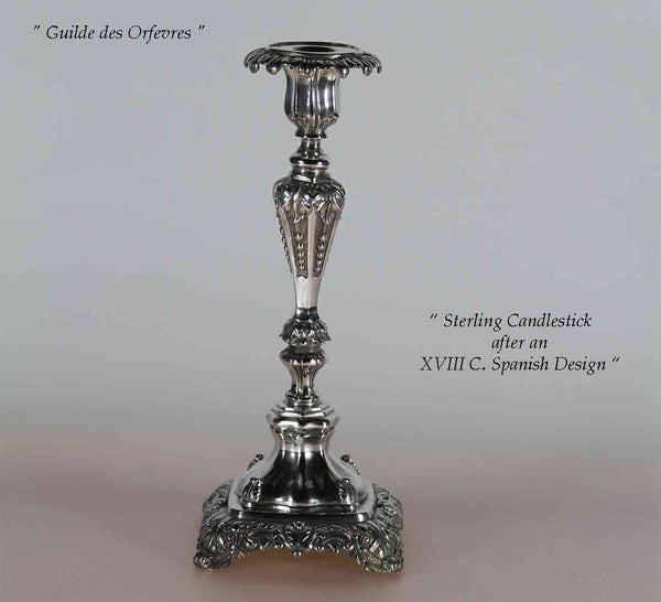 Exquisite Sterling Single Candlestick