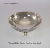 Delightful Round Chased Sterling Bowl