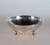 Delightful Round Chased Sterling Bowl