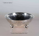 Delightful Round Chased Sterling Bowl