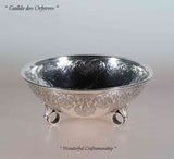 Delightful Round Chased Sterling Bowl