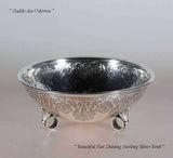 Delightful Round Chased Sterling Bowl