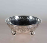 Delightful Round Chased Sterling Bowl