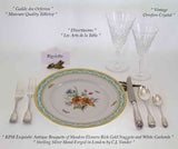 Hand-Forged Sterling Silver 5-pc Place-Setting, Fiddle Thread & Shell