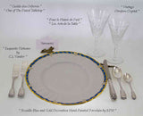 Hand-Forged Sterling Silver 5-pc Place-Setting, Fiddle Thread & Shell