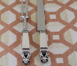 Georg Jensen Sterling Silver Pair Meat Carvers, Acorn