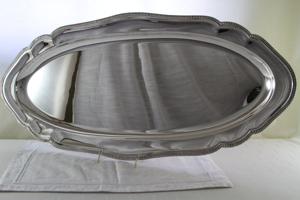 Silver Fish Platter, with Gadroon Applied Border