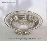 Silver Fruit/Cake Dish, Pierced Border