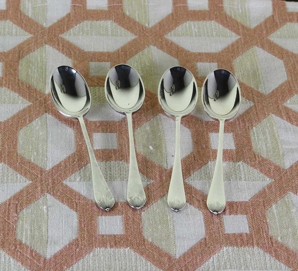 Vintage Set of 4 Silver Tea Spoons, Georgian