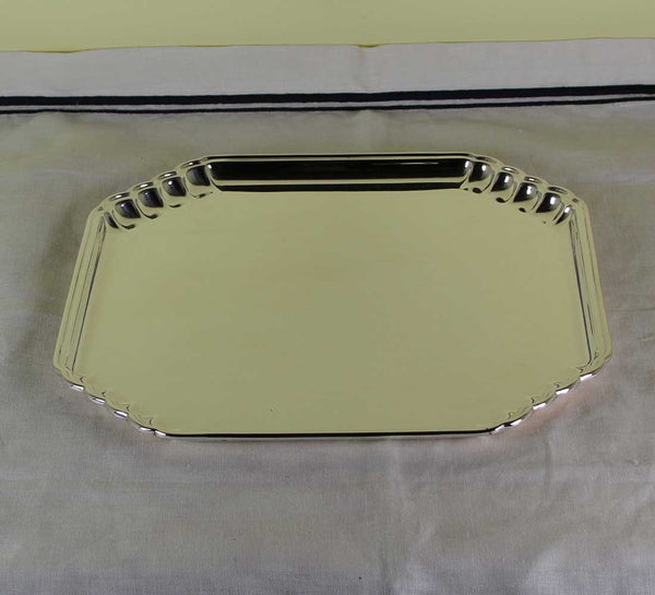 Silver Shaped Corners Salver