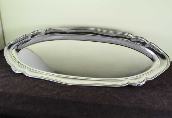 Silver Fish Platter 29 in. with Jubilee, Patented Applied Border