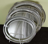 Silver Oval Platter 24 in. with Jubilee, Patented Applied Border