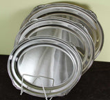 Silver Oval Platter 24 in. with Jubilee, Patented Applied Border