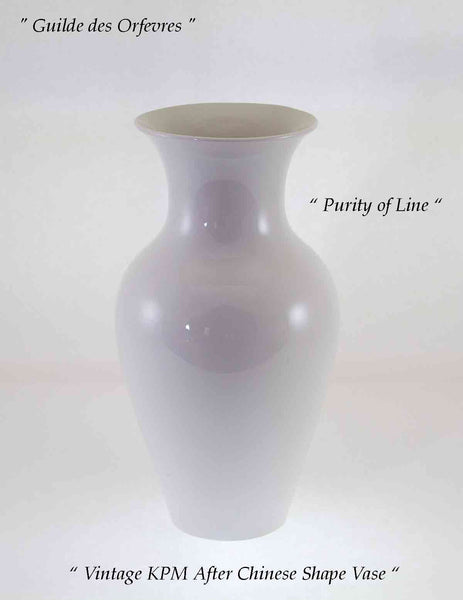 KPM Chinese Form Vase White Porcelain