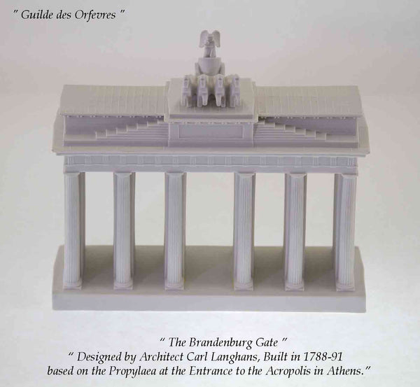 KPM The Brandenburg Gate Sculpture Biscuit Porcelain