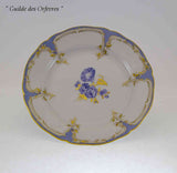 Hand-Painted Collector's Dessert Plate, Bleu Mourant