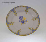 Hand-Painted Collector's Dessert Plate, Bleu Mourant