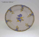 Hand-Painted Collector's Dessert Plate, Bleu Mourant