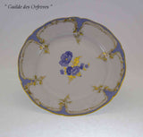 Hand-Painted Collector's Dessert Plate, Bleu Mourant