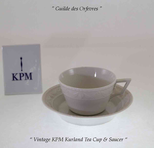 KPM Handcrafted Tea Cup & Saucer, Kurland