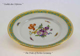 KPM Collectors Hand-Painted European Dinner Plate, multi-colored flowers