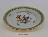 KPM Collectors Hand-Painted European Dinner Plate, multi-colored flowers