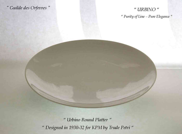 KPM Hand-Crafted Round Platter Urbino