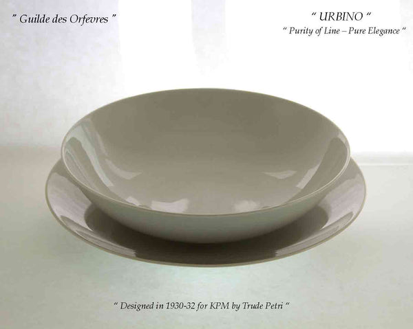 KPM Hand-Crafted Salad Bowl & Platter Urbino