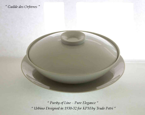 KPM Hand-Crafted Cover Vegetable Dish & Platter Urbino