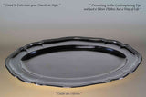 Vintage Silver Oval Platter 16 in. Narrow - Chippendale Applied Mount