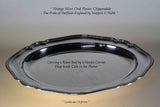 Vintage Silver Oval Platters Pair 18.5 in. Wide - Chippendale Applied Mount