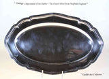 Vintage Silver Oval Platters Pair 18.5 in. Wide - Chippendale Applied Mount