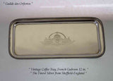 Vintage Silver Coffee-Tray 12 in. French Gadroon Applied Mount