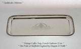 Vintage Silver Coffee-Tray 12 in. French Gadroon Applied Mount