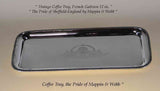 Vintage Silver Coffee-Tray 12 in. French Gadroon Applied Mount